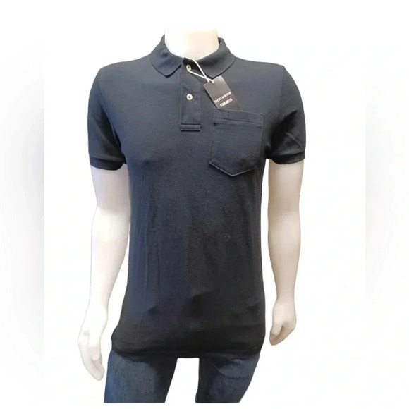 Dockers Black  Polo Short Sleeve Top Size Medium - Picture 2 of 6